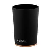 Стакан для зубных щеток Ardesto Minimalism 7.8x11.3см, полипропилен, бамбук, черный