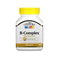 Витаминно-минеральный комплекс 21st Century B-Комплекс и Витамин С, B-Complex Plus Vitamin C, 100 таблеток (CEN-22668)