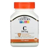 Витаминно-минеральный комплекс 21st Century Витамин C, 500 мг, Vitamin C, 110 таблеток (CEN-22316)