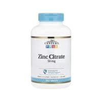 Витаминно-минеральный комплекс 21st Century Цитрат Цинка, 50 мг, Zinc Citrate, 360 таблеток (CEN-28032)