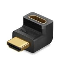 Переходник HDMI (M) - HDMI (F), Ugreen HD112, Black, угловой разъем (20110)