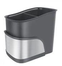 Органайзер для щіток Ardesto Minimalism, 15х10х13.5см, пластик, нержавіюча сталь, сірий