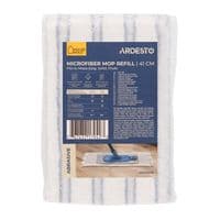 Змінна насадка для швабри Ardesto Abrasive 41см, мікрофібра, смужки, білий, синій