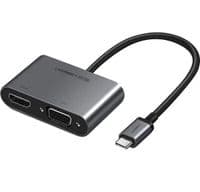 Хаб USB Ugreen CM162, Black, Type-C 3.1 - 1xType-C (100 Вт) / 1xUSB 3.0 / HDMI 4K / VGA, кабель 25 см (50505)