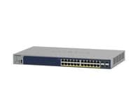 Комутатор NETGEAR GS728TPP 24xGE PoE, 4xSFP, 384Вт, Керований L2