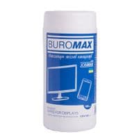 Серветки Buromax JOBMAX Wet wipes for DISPLAYS 100pcs, tube (BM.0802)