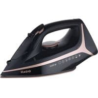 Праска Magio МG-131, Black, 2400W, підошва кераміка, резервуар для води 300мл, паровий удар 120г/хв, функція самоочищення від накипу, антикапля
