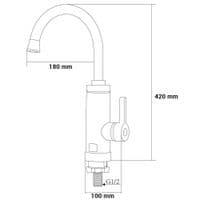 Проточный водонагреватель AQUATICA HZ 3.0кВт 0.4-5бар для кухни (9791110)