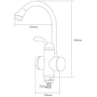Проточный водонагреватель AQUATICA LZ 3.0кВт 0.4-5бар для кухни (9795103)