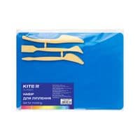 Дошка для пластиліну Kite набір Classic дошка + 3 стеки, синій (K-1140-02)