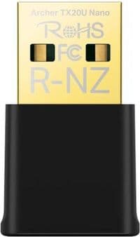 Мережевий адаптер TP-Link Archer TX20U Nano, Black, USB 2.0, WiFi 6, 2.4 GHz (до 574 Мбіт/с) / 5 GHz (до 1201 Мбіт/с), 1 внутрішня антена