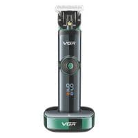 Акумуляторна машинка для стрижки VGR V-671, 4 насадки, LED display, Box