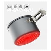 Набор туристической посуды Naturehike CNK2450CF010, 2 кастрюли 1л, 1.7л, сковорода (6976507663335)