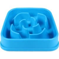 Посуда для собак Dexas Силиконовая квадратная миска Slow Maze Feeder для медленного кормления 1.44 л голубая (0084297309749)