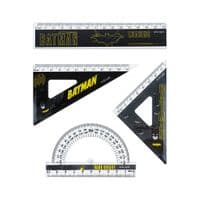 Лінійка Kite набір: лінійка 15 см, 2 косинця, транспортир DC Comics (DC25-282)
