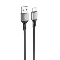 Дата кабель USB 2.0 AM to USB-C 1.0m 3A black BOROFONE (6974443386417)