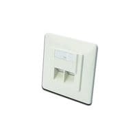 Настінна розетка Cat. 5e, STP, 2xRJ45, 8P8C, для прихованої проводки