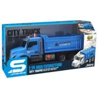 Іграшка CARS S Самоскид блакитний 1:14 (рухомі частини, інерція, звук, світло, вихлоп)