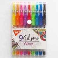 Ручка гелевая Yes набор Glitter 9 штук (420431)