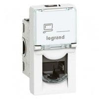 MOSAIC Legrand розетка информационная RJ45 UTP кат.5E LCS2 (1 модуль), цвет Белый