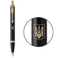 Ручка шариковая Parker IM Black GT BP Герб Украины (22032_T005y)