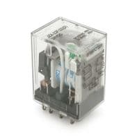Реле электромагнитное CHINT JZX-22F(D) / 2Z, DC24V, контактная группа 2CO+2NO, (0,9~1,2) Вт, номинальный ток 5А, катушка 640&amp;times;(1&amp;plusmn;10%)Ом, 27,5*21,5*35,5мм