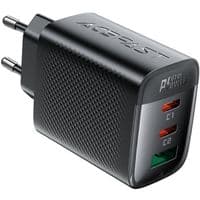 Зарядний пристрій 3xUSB 67W (2xUSB-C+USB-C) Gan A108 Fast Charger Black Acefast