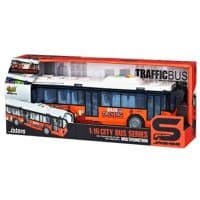 Іграшка CARS S Автобус помаранчевий 1:16 (інерція, звук, світло, двері відчиняються)