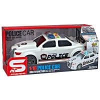 Игрушка CARS S Полицейская машина белая 1:16 (инерция, звук, свет, багажник открывается)