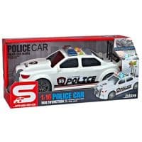 Іграшка CARS S Поліцейська машина чорна 1:16 (інерція, звук, світло, багажник відкривається)