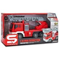 Іграшка CARS S Пожежна машина з розприскувачем води та драбиною 1:16 (інерція, звук, світло)