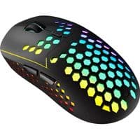 Бездротова ігрова миша Canyon 7keys 2.4G, сенсор KA8, роздільна здатність до 1600 DPI, гумове покриття панелі, перемикач Huano 1million, ПВХ-кабель 45 см, матеріал ABS. Батарея 400 мАг, розмір: 125.8*63.7*41 мм, вага: 95 г, чорний колір