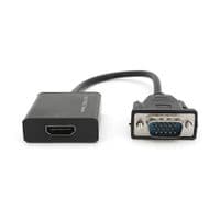 Адаптер VGA на HDTV + аудио + USB-Micro конвертер, черный, Full HD 1080P