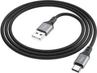 Кабель Hoco X86 silicone, C-Type C, 60W, Black, длина 1м, BOX