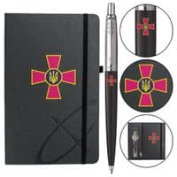 Ручка шариковая Parker JOTTER 17 Originals ARMY Black CT BP Эмблема ВСУ + блокнот Parker + подар.упаковка (15632b24_W0010u)