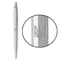 Ручка шариковая Parker JOTTER 17 UKRAINE SS CT BP Трезубец белый (16132_T001w)