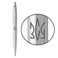 Ручка шариковая Parker JOTTER 17 UKRAINE SS CT BP Трезубец ВСУ (глад.) (16132_T039t)