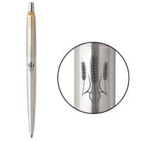 Ручка шариковая Parker JOTTER 17 UKRAINE SS GT BP Трезубец из колосков (16032_T059b)