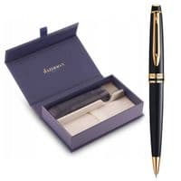 Ручка шариковая Waterman EXPERT Black GT BP + чехол + подар.упаковка GIFT24 (20 021b24)