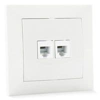 Розетка SVEN Comfort SE-60034 телефонна подвійна RJ11 прихованого типу біла