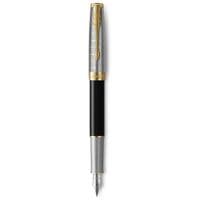 Ручка перья Parker SONNET 17 Metal & Black Lacquer GT FP18 F (68 111)
