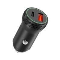 Зарядное устройство для XO 1xUSB QC3.0 + 1xUSB-C PD18W black (CC33-BK)