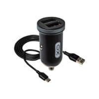 Зарядное устройство XO 2xUSB 2.1A + cable USB to Micro 5P black (TZ08-M-BK)