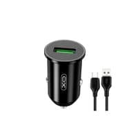 Зарядное устройство для XO USB QC3.0 18W + cable USB to Micro 5P black (TZ12-M-BK)