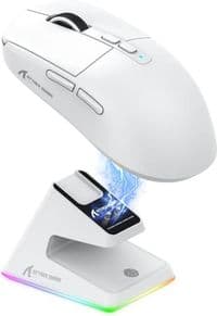 Клавиатура беспроводная Attack Shark X66, White Cheese, Bluetooth 5.0/2.4GHz USB/Type-C, механическая (переключатели Linear Strawberry), RGB подсветка, 66 кнопок, аккумулятор 3000 mAh, EN/UA