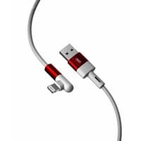 Кабель для передачи данных USB 2.0 AM - Lightning 1,0 м 2,4 А, угол 90°, белый XO (NB152-L-1-WH)