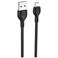 Кабель для передачи данных USB 2.0 AM - Lightning 1,0 м 2,1 А черный XO (XO-NB200-L-1-BK)