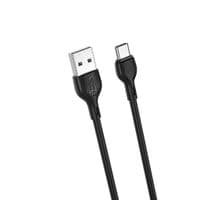 Кабель для передачи данных USB 2.0 AM – USB-C 2,0 м 2,1 А, черный XO (NB200-TC-BK)