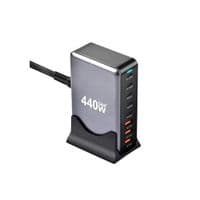 Зарядное устройство XoKo 2xUSB-C PD100W + 3xUSB-C PD65W + 3xUSB QC18W 440W GaN (QC-400)