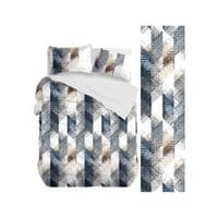Постельное белье Home Line Фланель Синяя графика семейный (182765)